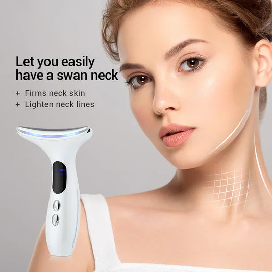 EMS RED LIGHT THERAPY FACE NECK LIFT WRINKLE REMOVER TIGHTEN MASSAGER