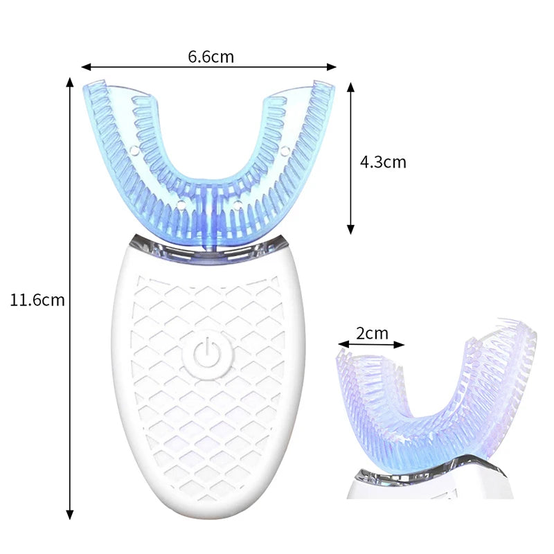 Soft Bristle U Shape Smart Teeth Whitening Waterproof Rechargeable Tooth Brush Set