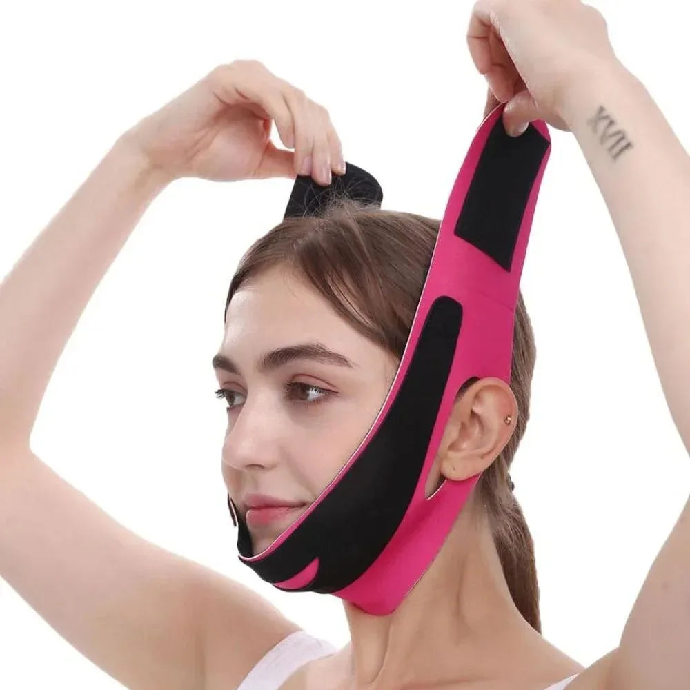 Elastic face slim bandage V line facial shape chin belt