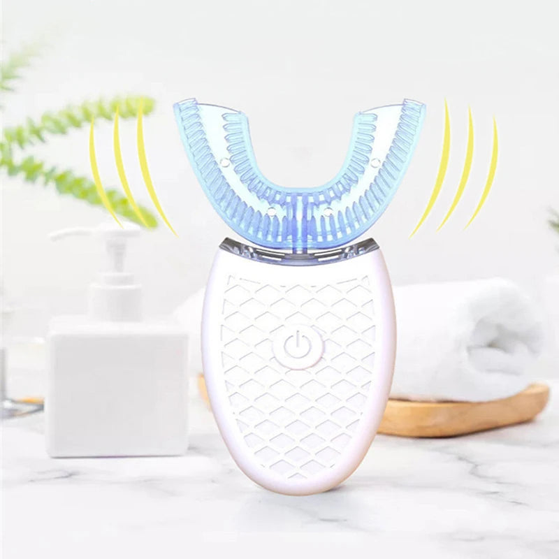 Soft Bristle U Shape Smart Teeth Whitening Waterproof Rechargeable Tooth Brush Set